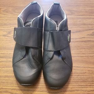 Lacoste Mens Black Leather Shoes Sz 13